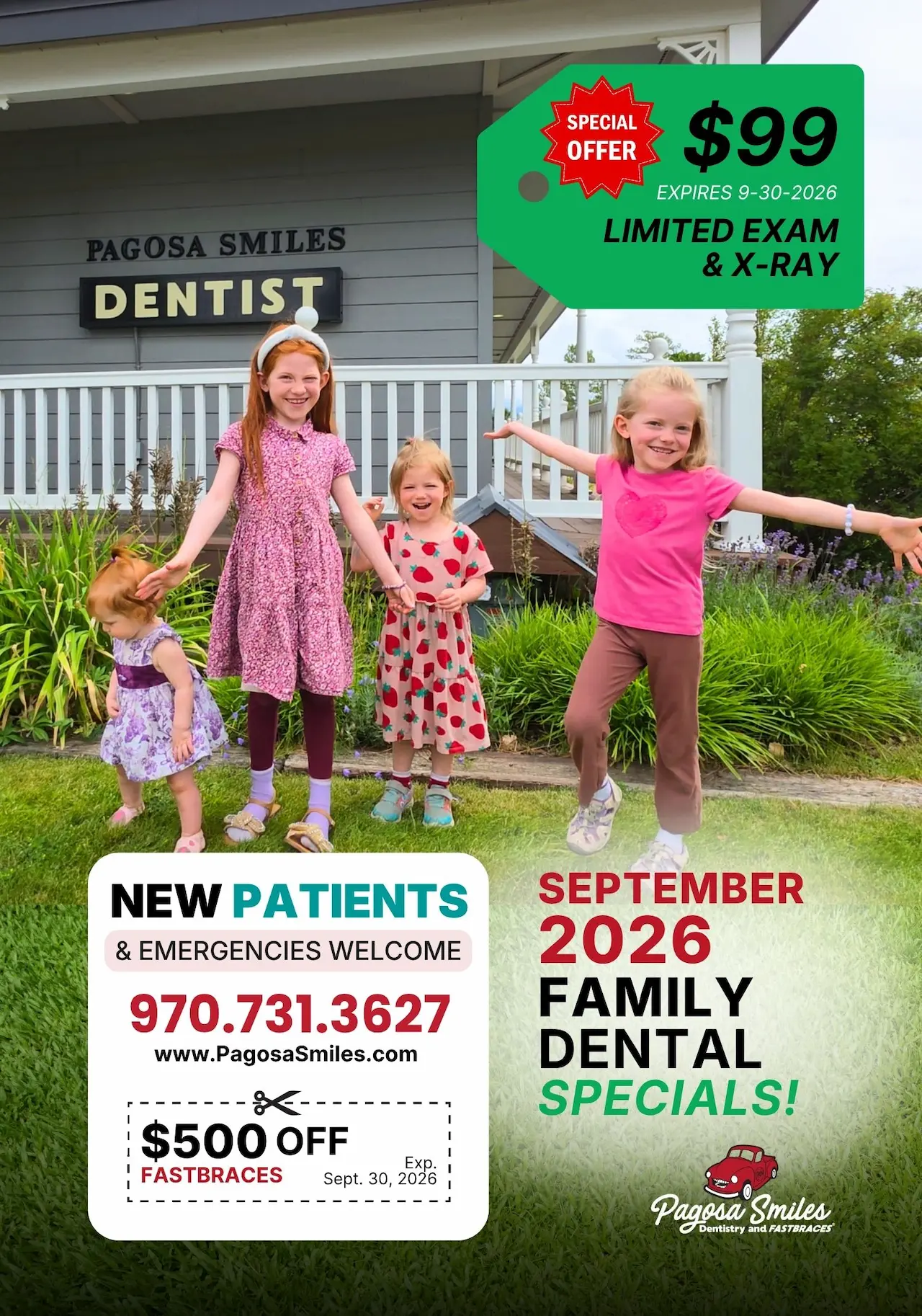 Pagosa Springs Dental Fall Savings for the entire family. Pagosa Springs Dental Fall Savings for the entire family.